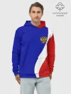 Худи мужской база хлопок / Герб РФ Триколор