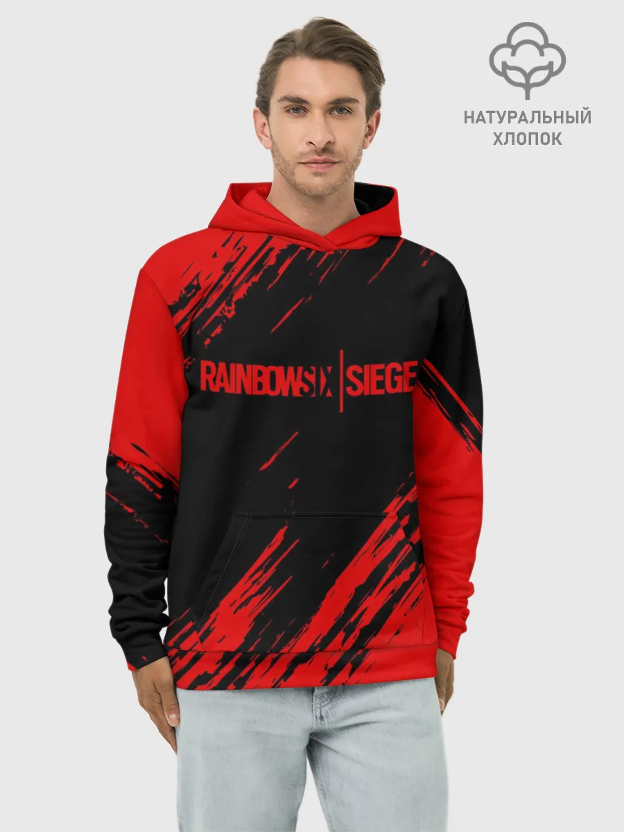 Худи мужской база хлопок / RAINBOW SIX SIEGE OUTBREAK