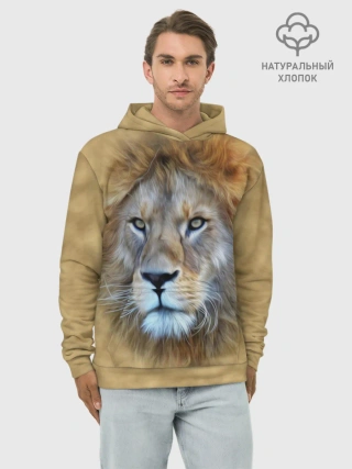Худи мужской база хлопок / Лев