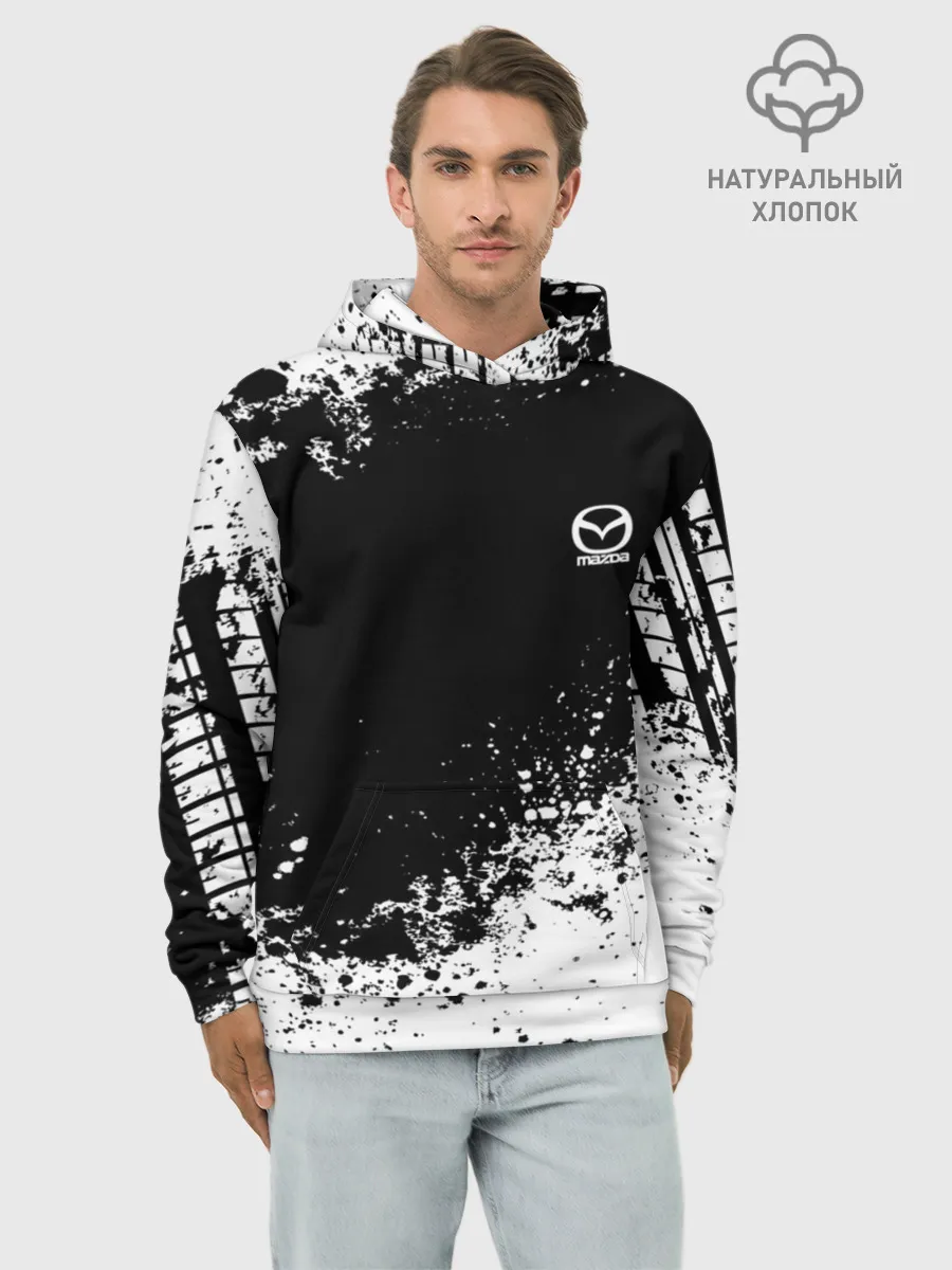 Худи мужской база хлопок / Mazda brand motors
