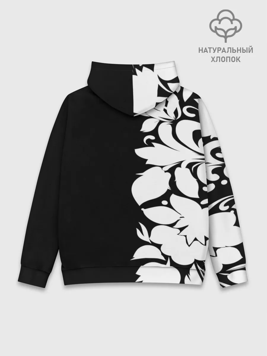 Худи мужской база хлопок / Russia Black&White Style
