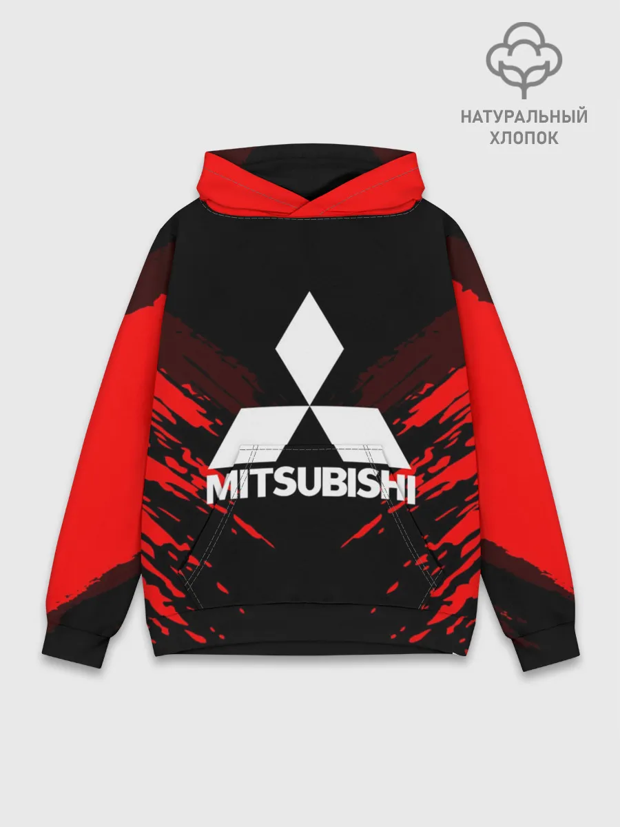 Худи мужской база хлопок / MITSUBISHI SPORT COLLECTION