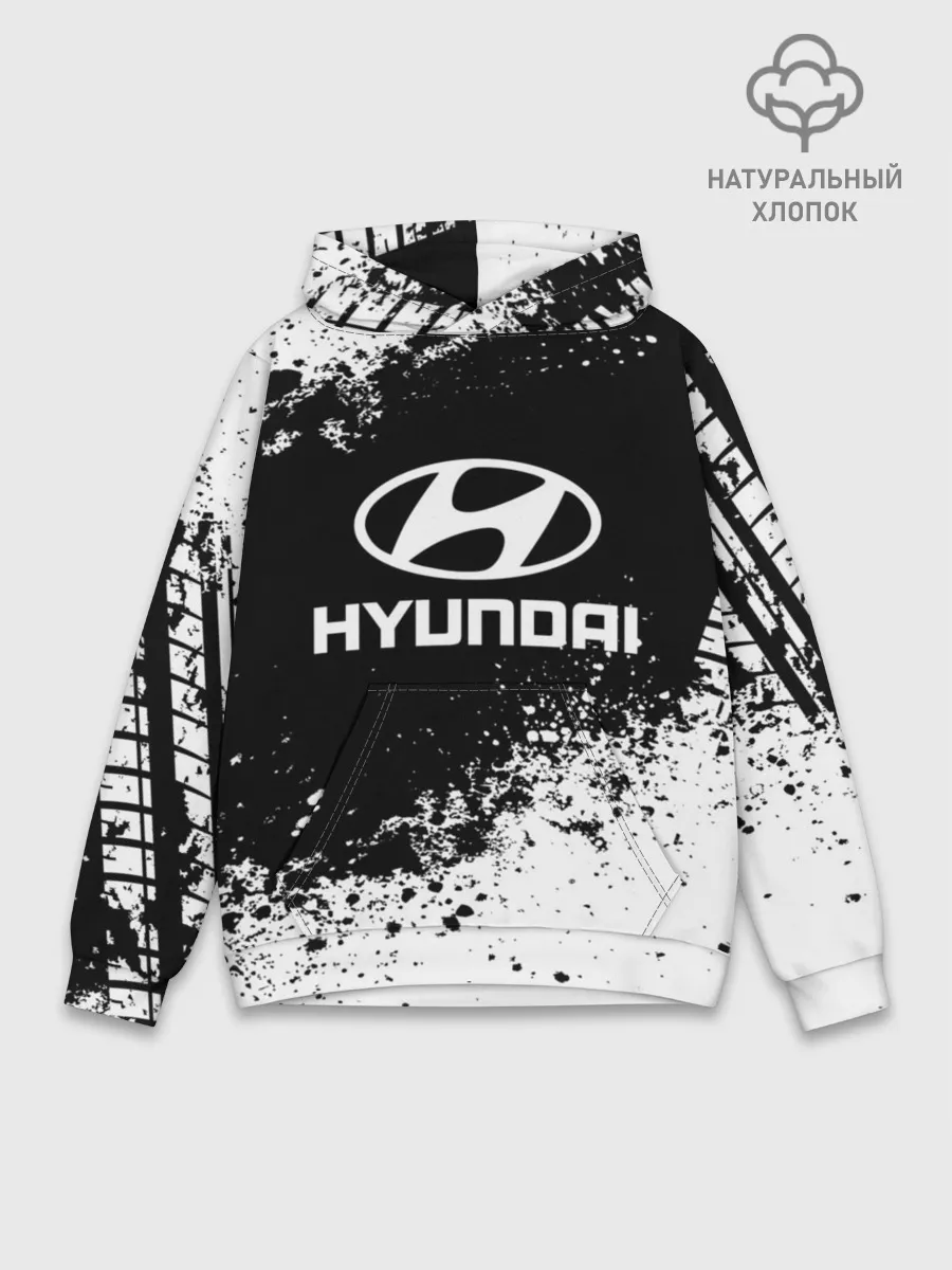 Худи мужской база хлопок / Hyundai abstract sport