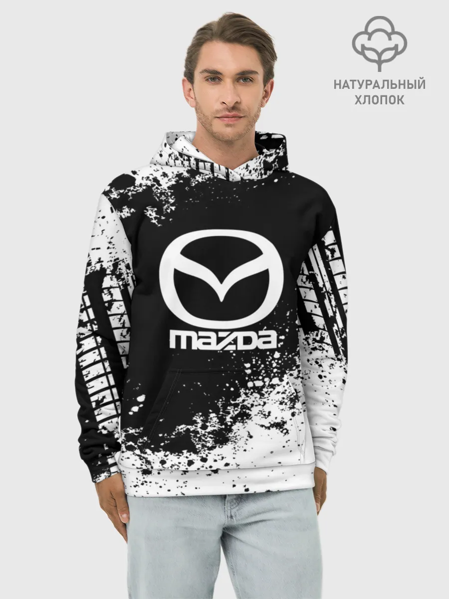 Худи мужской база хлопок / Mazda abstract sport