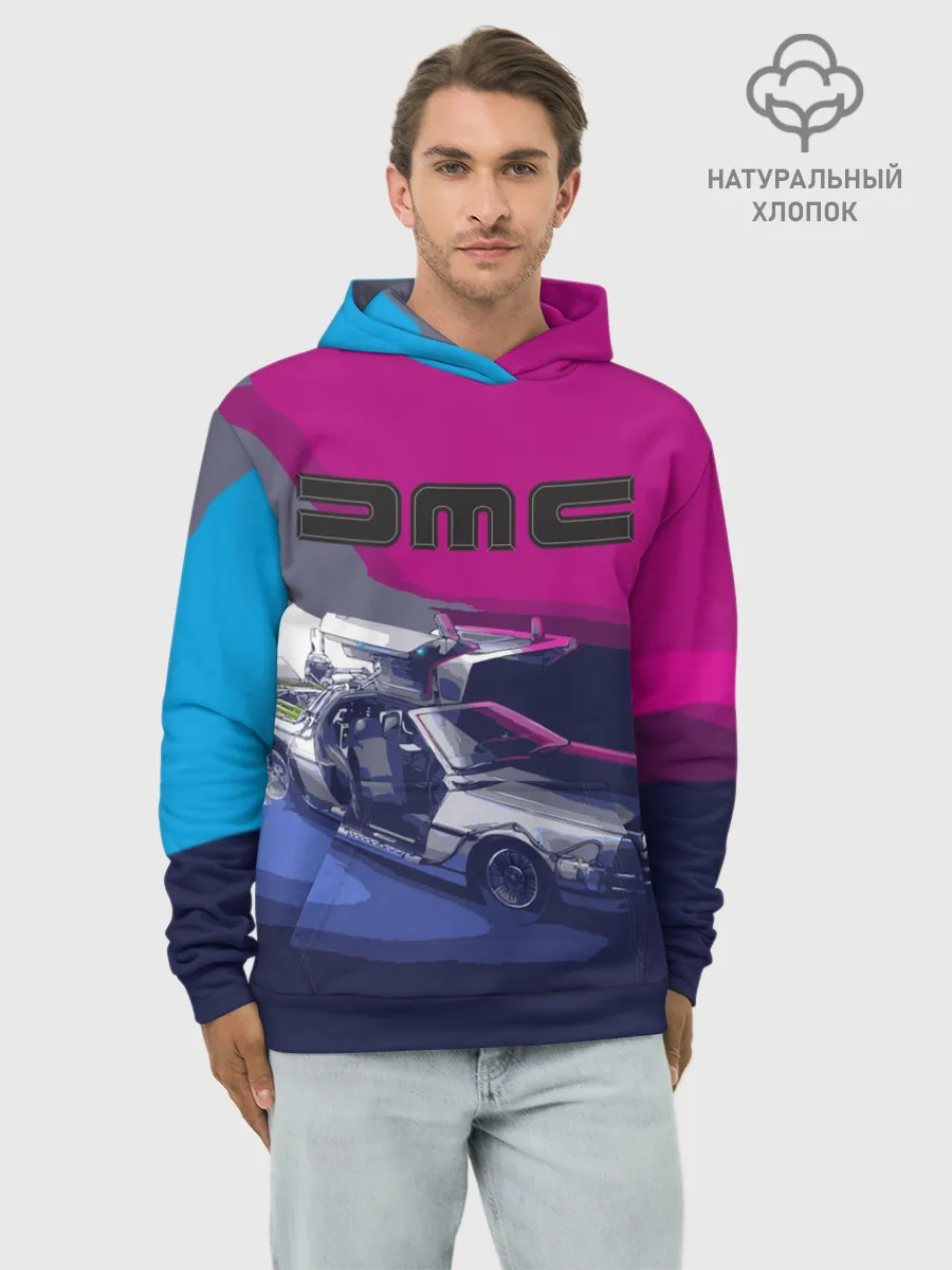 Худи мужской база хлопок / DeLorean