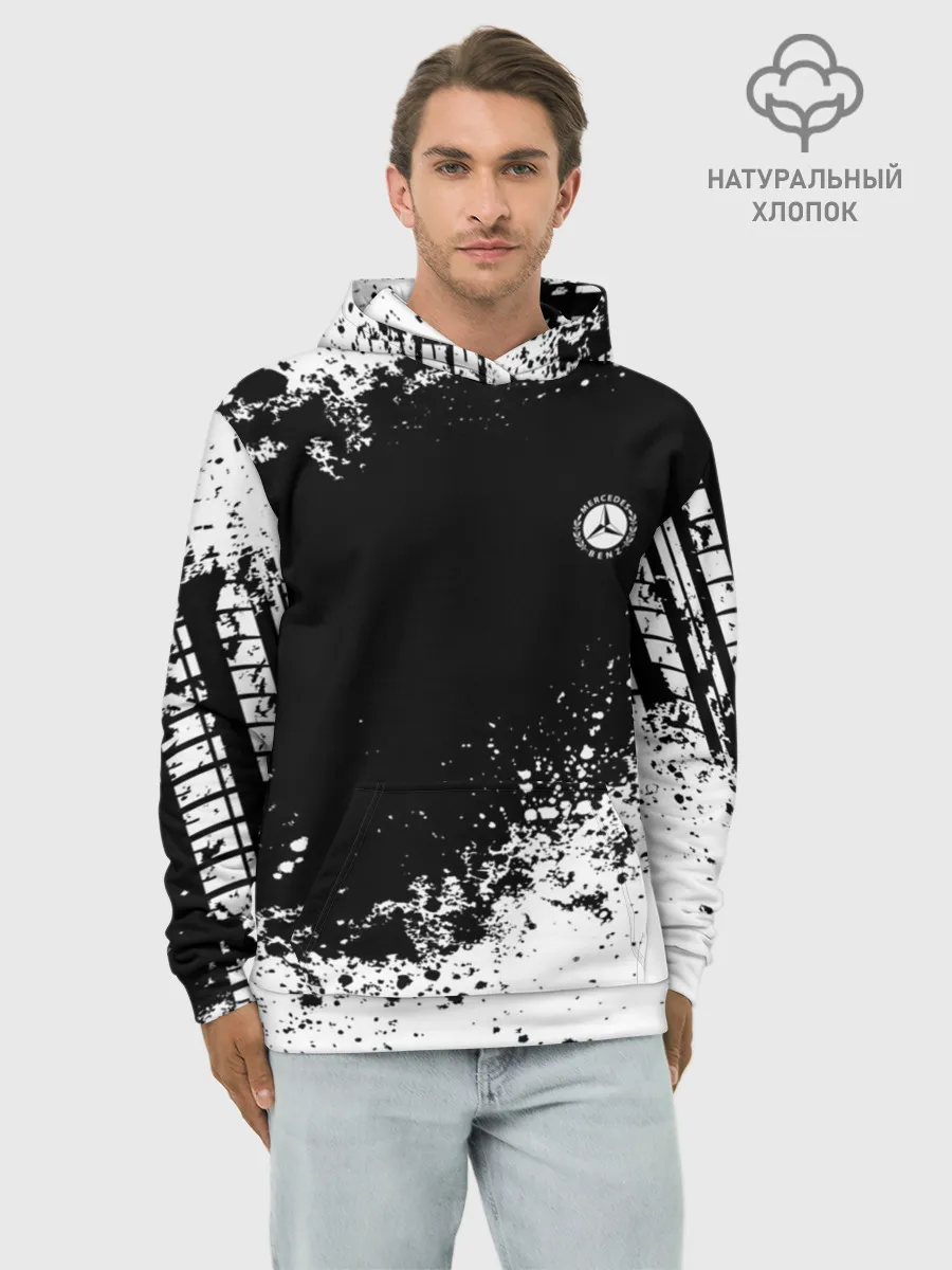 Худи мужской база хлопок / Mercedes brand motors