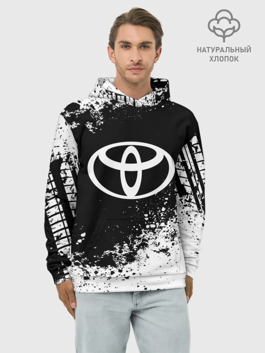 Худи мужской база хлопок / Toyota abstract sport