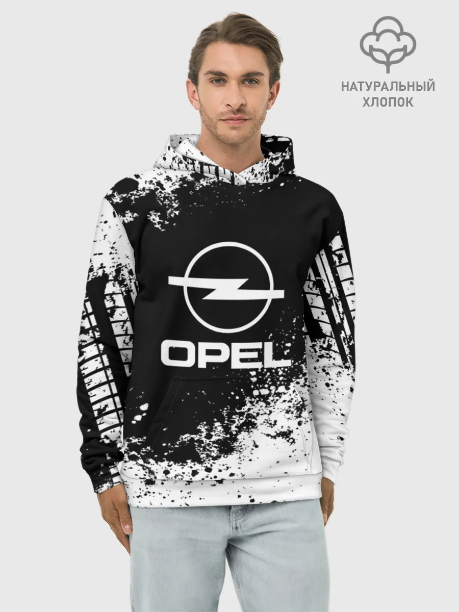 Худи мужской база хлопок / Opel abstract sport