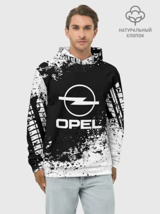 Худи мужской база хлопок / Opel abstract sport