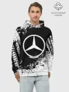 Худи мужской база хлопок / Mercedes abstract sport