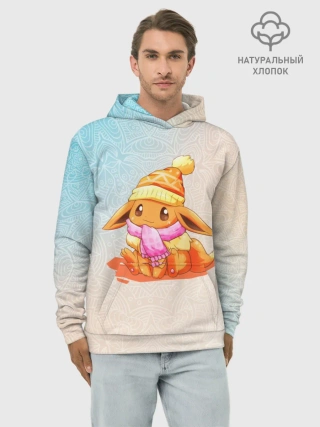 Худи мужской база хлопок / Покемон Иви