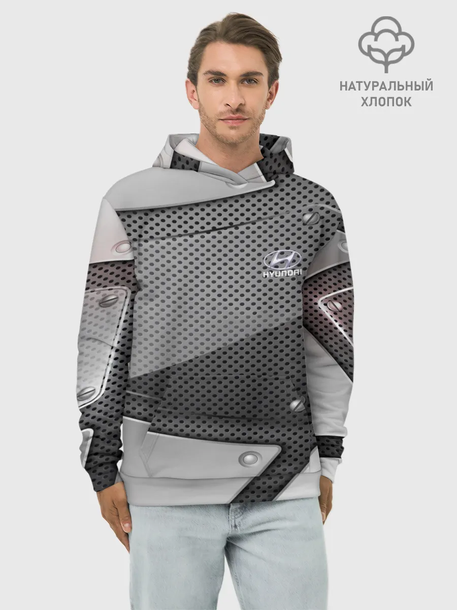Худи мужской база хлопок / Hyundai metalic motors