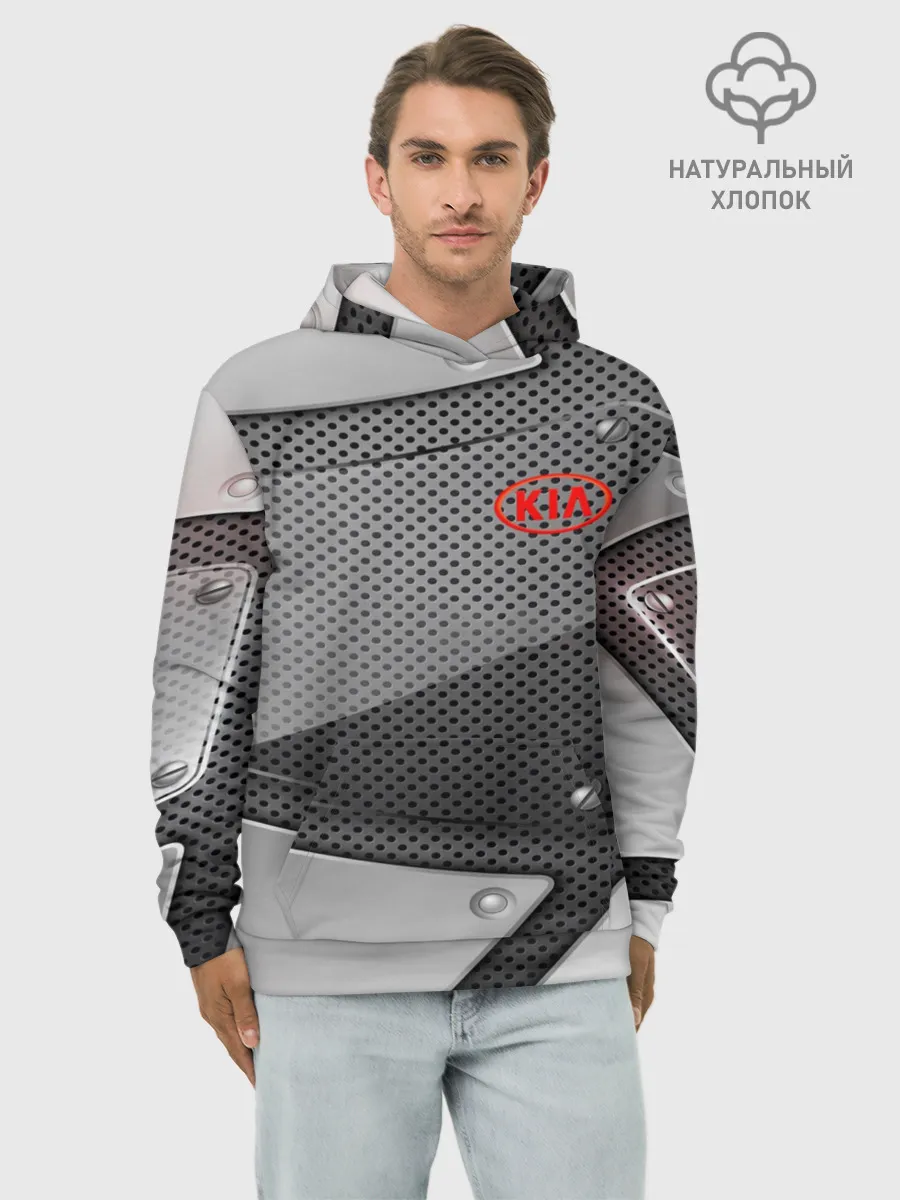 Худи мужской база хлопок / KIA metalic motors