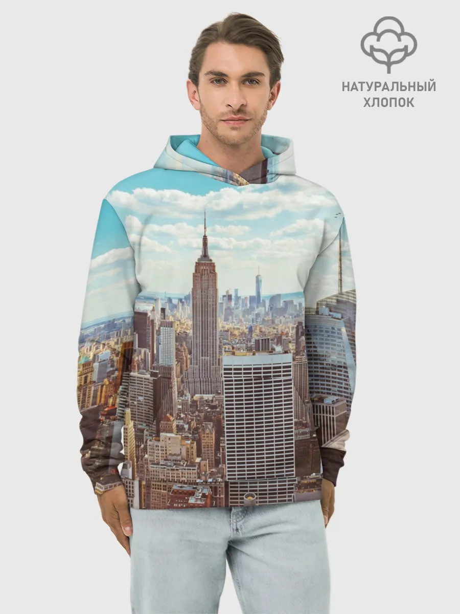 Худи мужской база хлопок / Столица мира