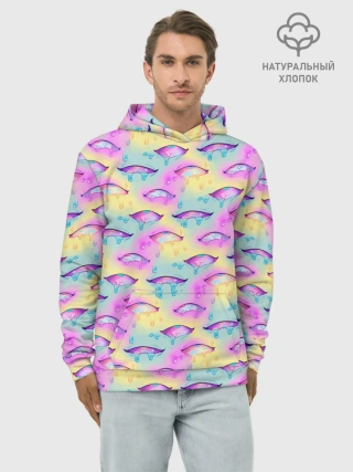 Худи мужской база хлопок / Влажные глазки | Ahegao Eyes