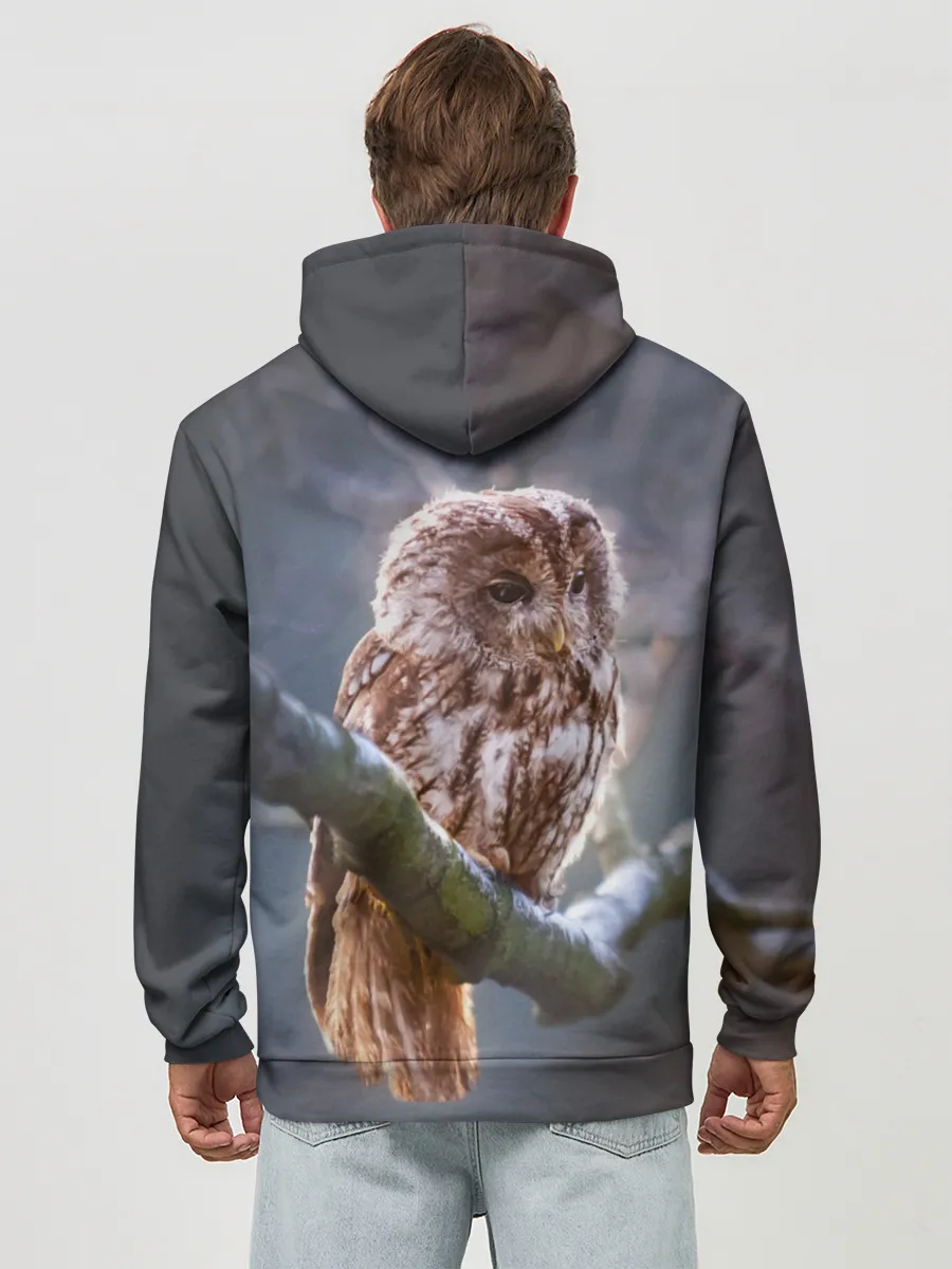 Худи мужской база хлопок / Сова