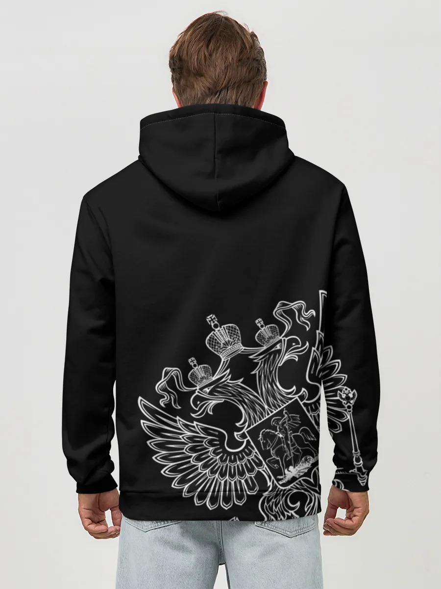 Худи мужской база хлопок / Герб России