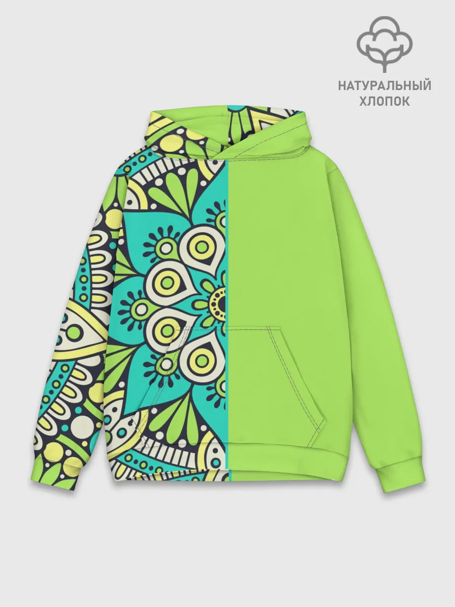 Худи мужской база хлопок / Медитация с мандалой