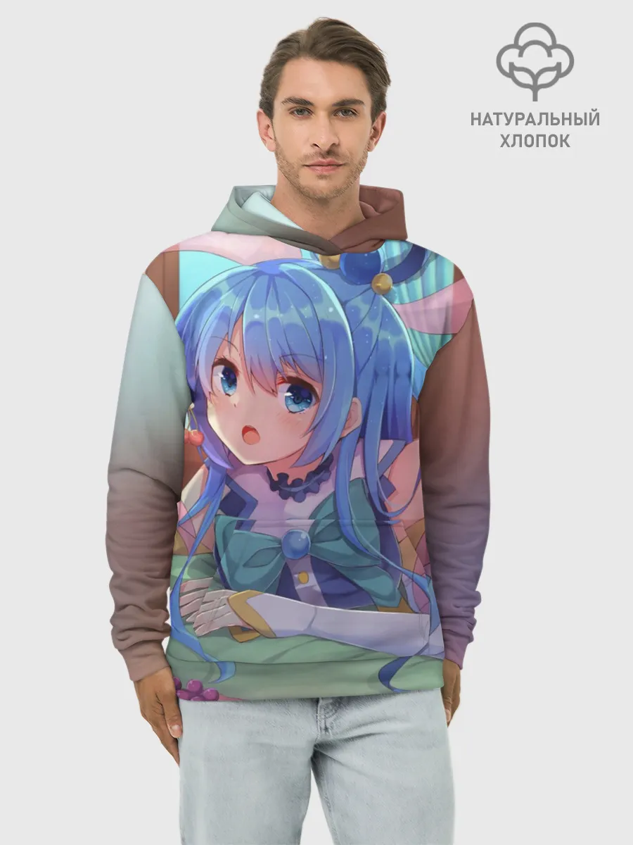 Худи мужской база хлопок / коносуба аква