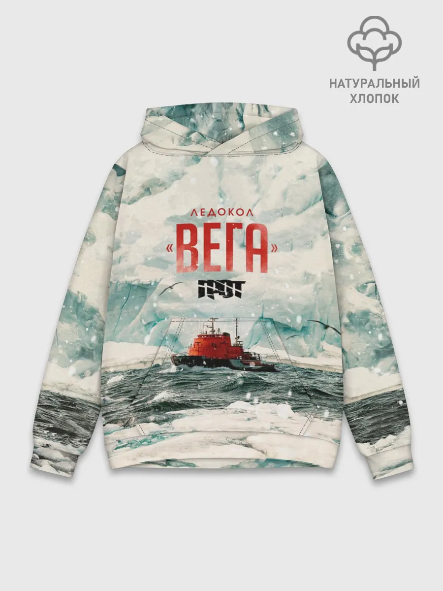 Худи мужской база хлопок / Ледокол Вега