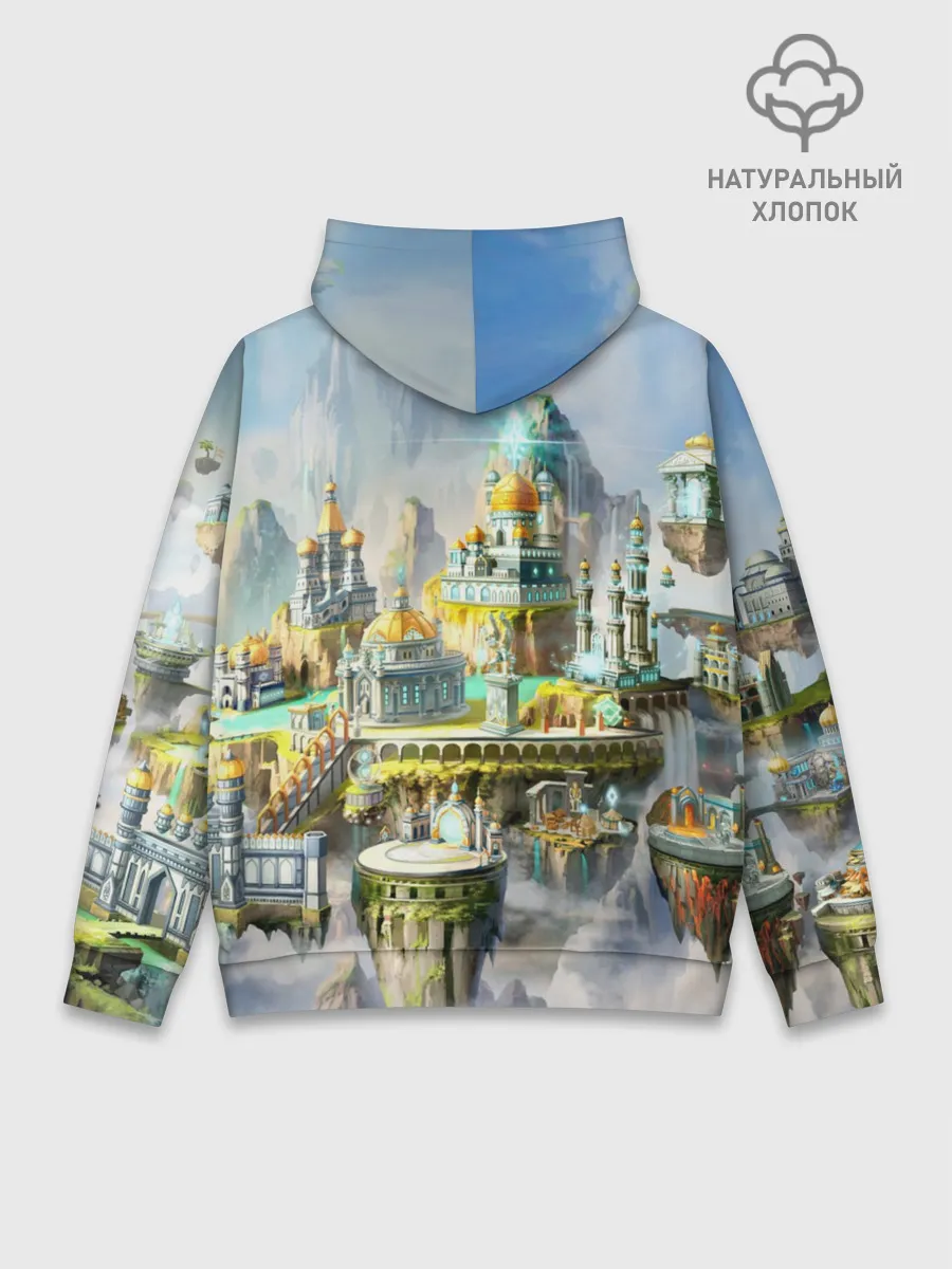 Худи мужской база хлопок / Город в небе