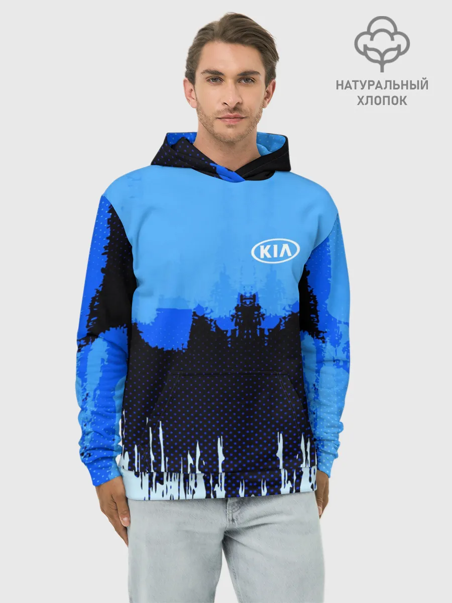 Худи мужской база хлопок / KIA SPORT COLOR