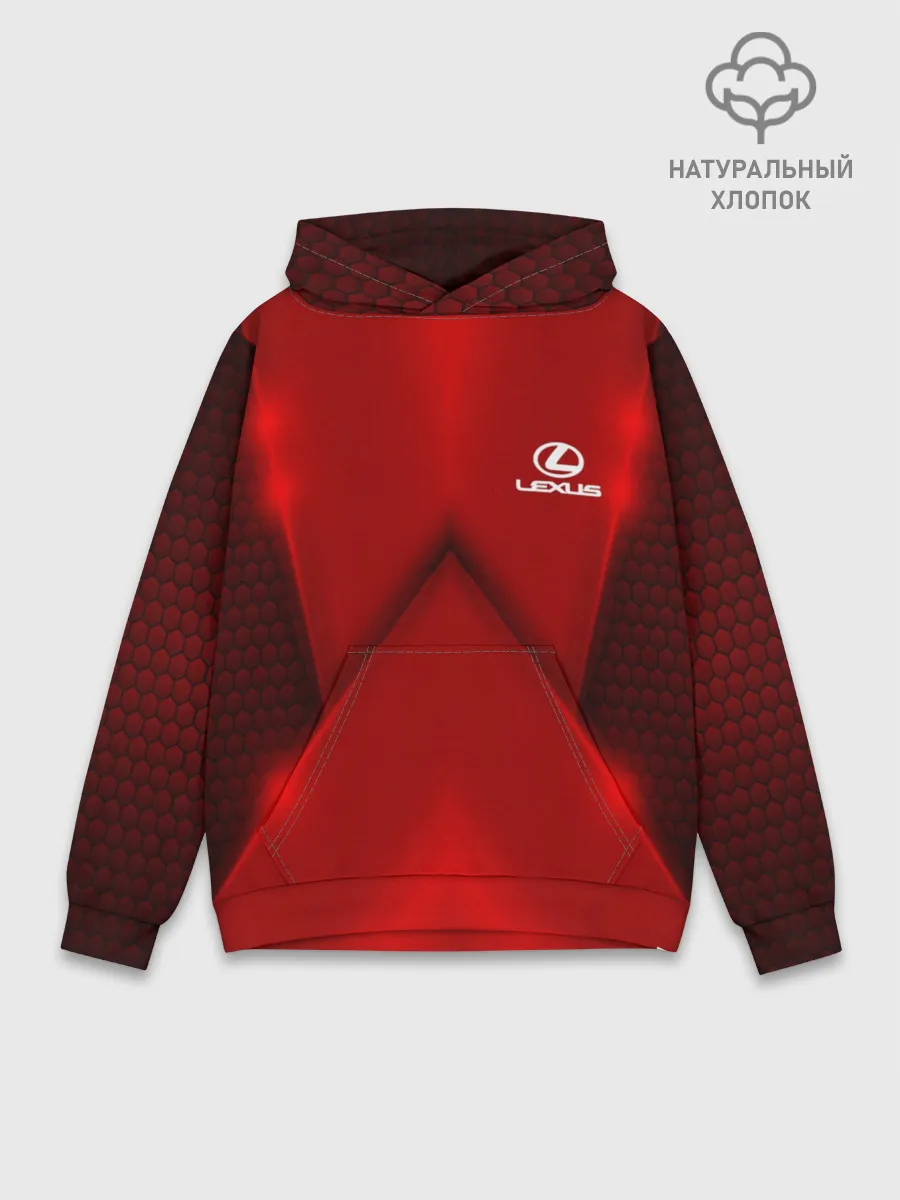 Худи мужской база хлопок / Lexus car sport RED