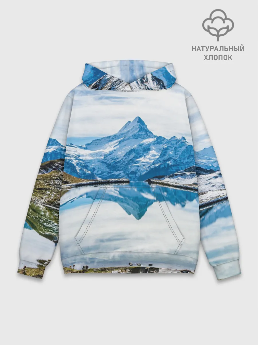 Худи мужской база хлопок / Альпы
