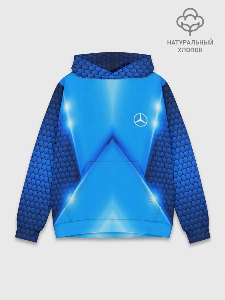 Худи мужской база хлопок / Mercedes car sport SKY