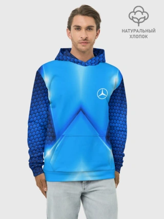 Худи мужской база хлопок / Mercedes car sport SKY