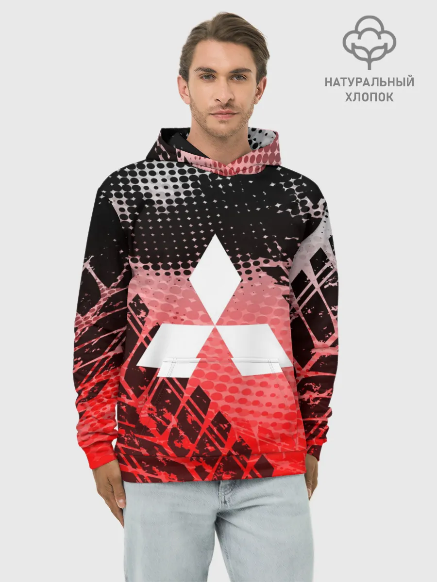 Худи мужской база хлопок / Mitsubishi sport auto motors