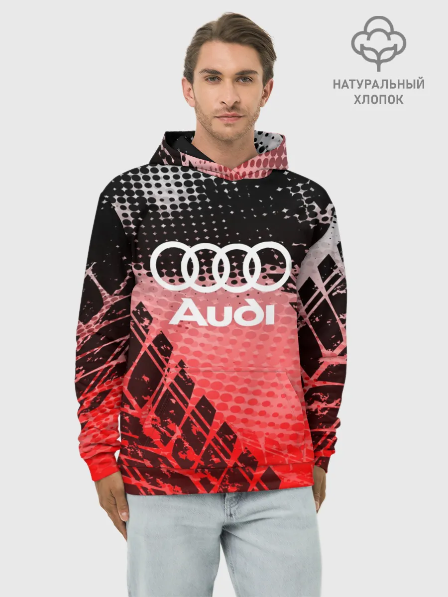 Худи мужской база хлопок / Audi sport auto motors