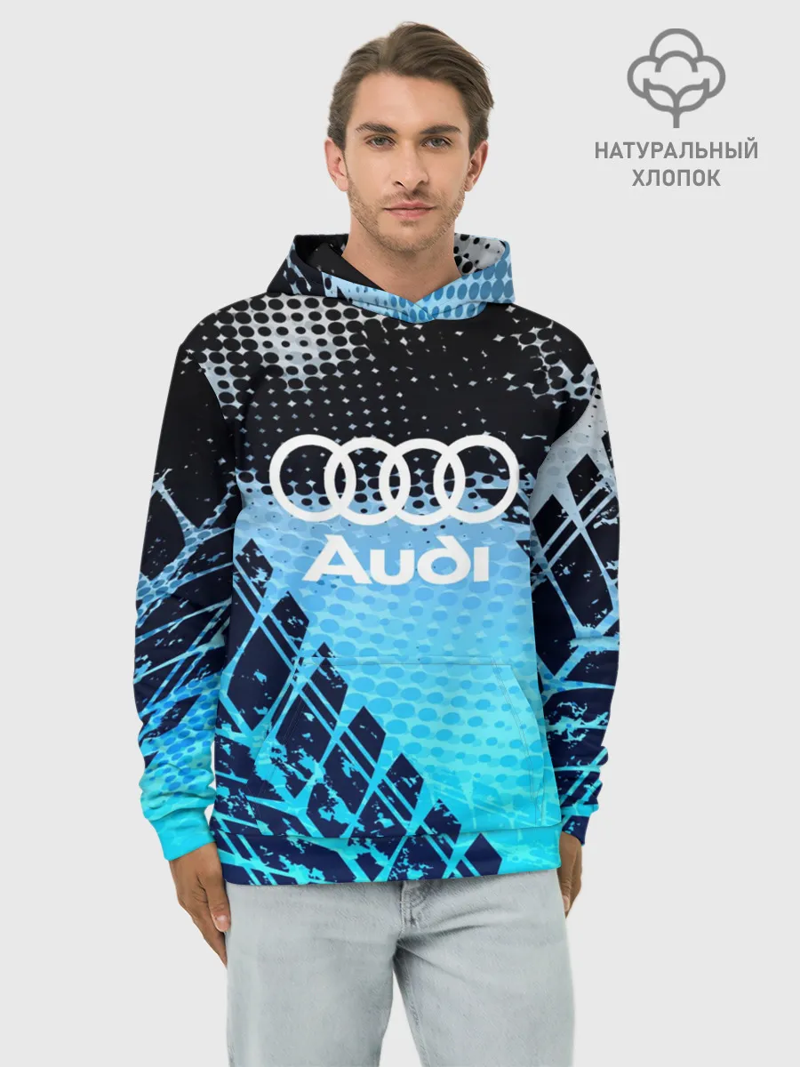 Худи мужской база хлопок / Audi sport auto motors