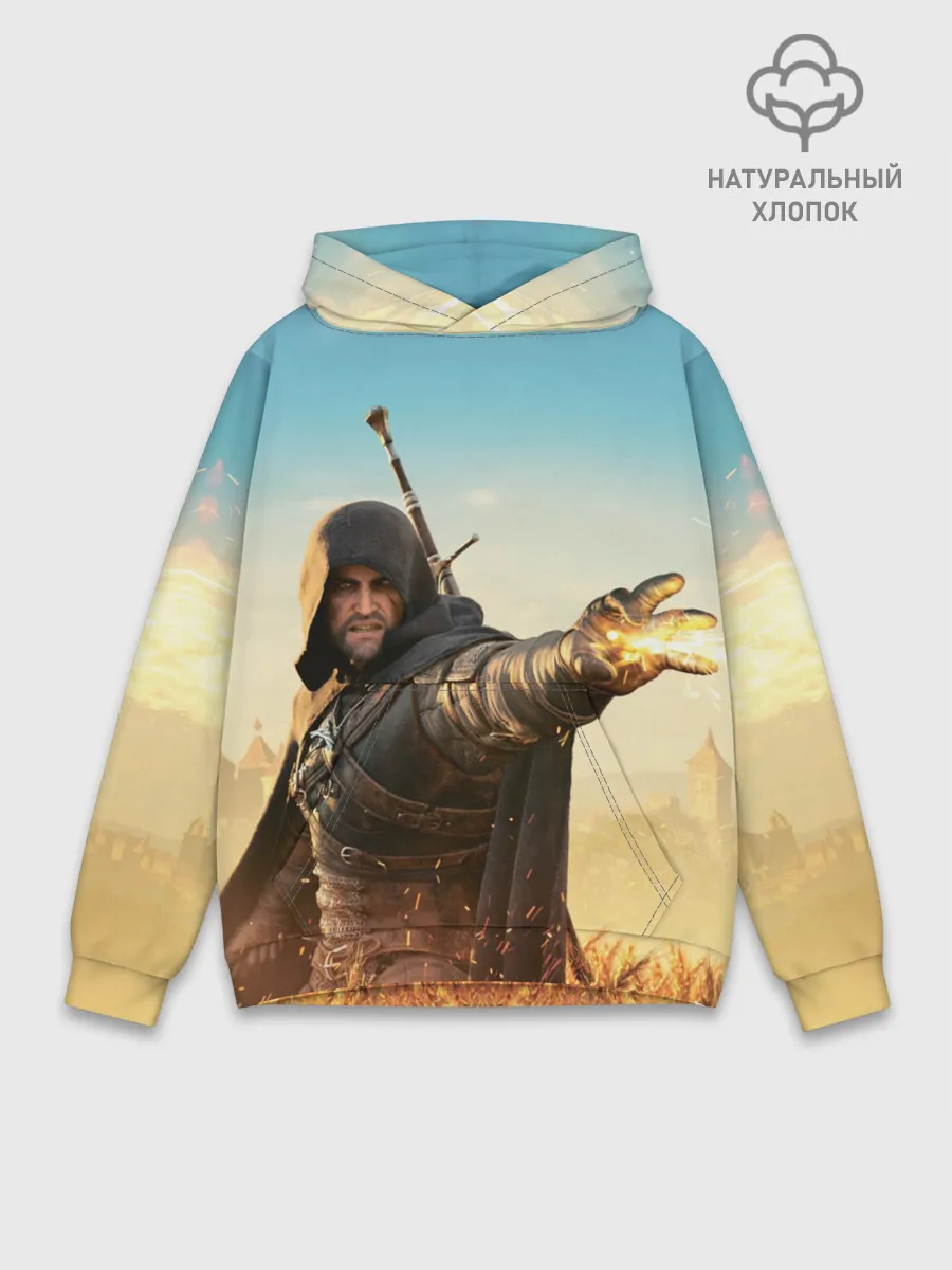 Худи мужской база хлопок / Ведьмак. Игни