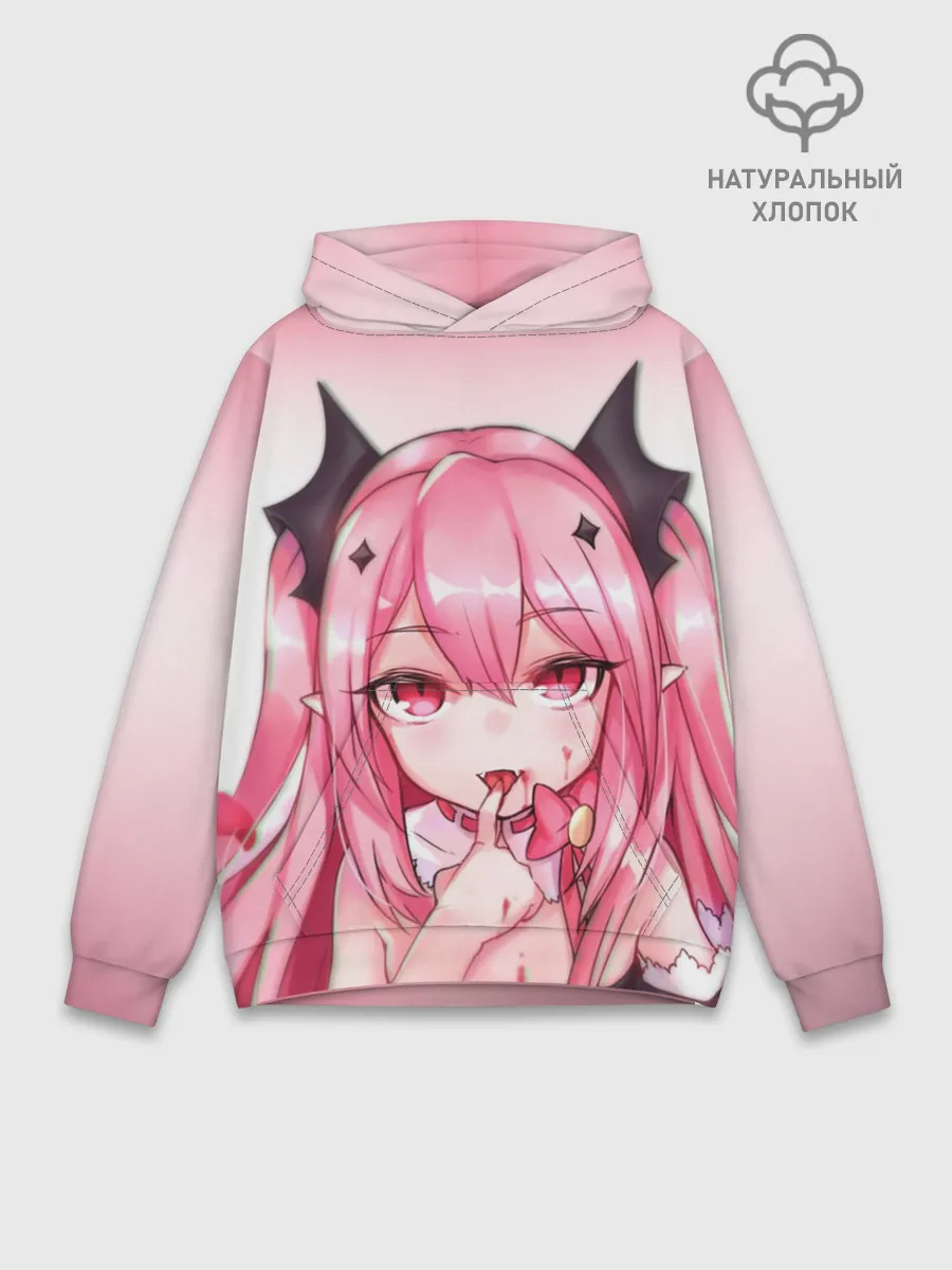 Худи мужской база хлопок / Вампир Ахегао