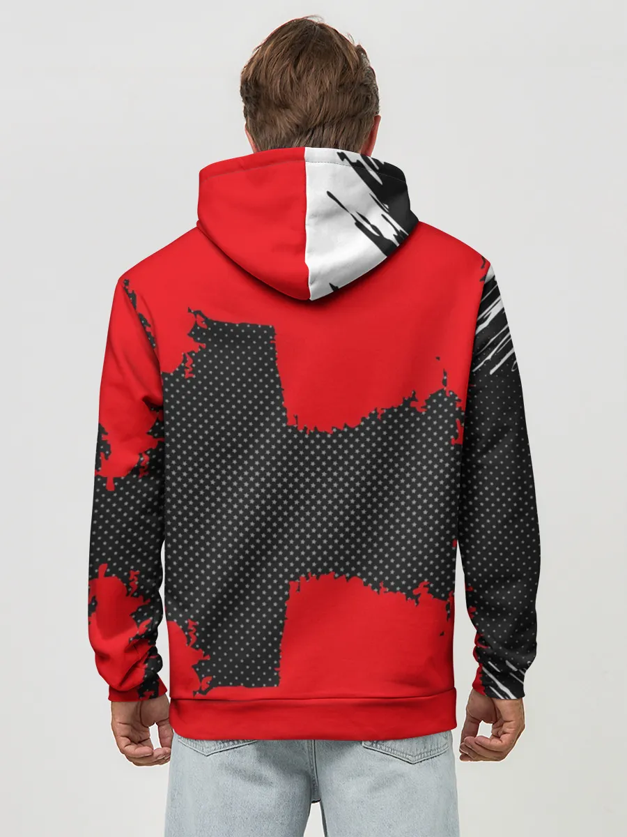 Худи мужской база хлопок / BARCELONA SPORT RED