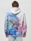 Худи мужской база хлопок / Акварельные разводы