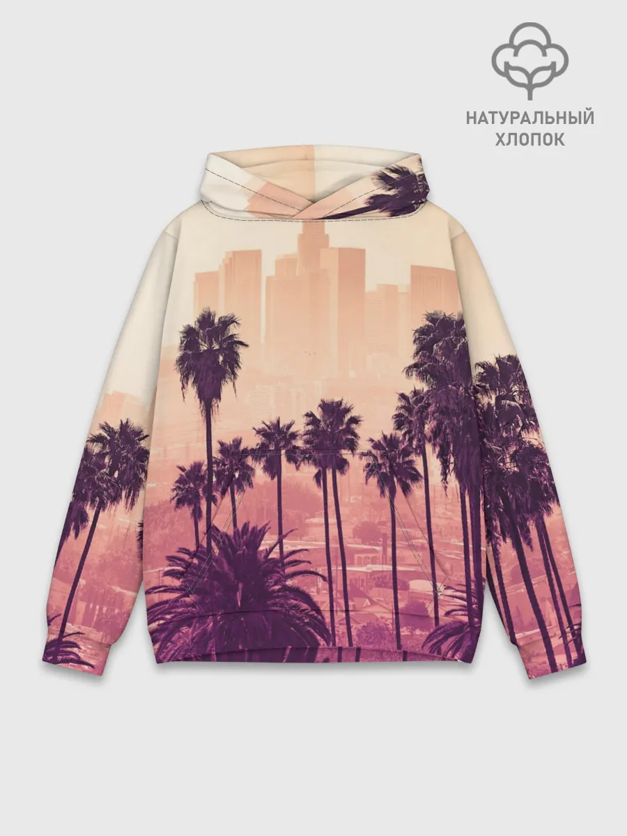 Худи мужской база хлопок / Los Angeles