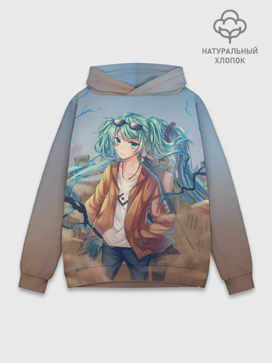 Худи мужской база хлопок / Suna Miku