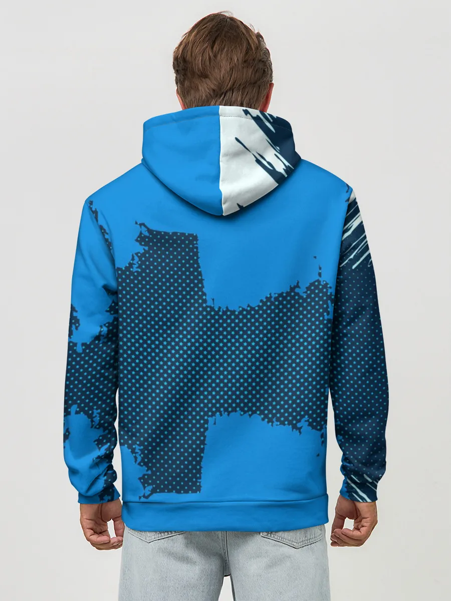 Худи мужской база хлопок / BARCELONA SPORT BLUE