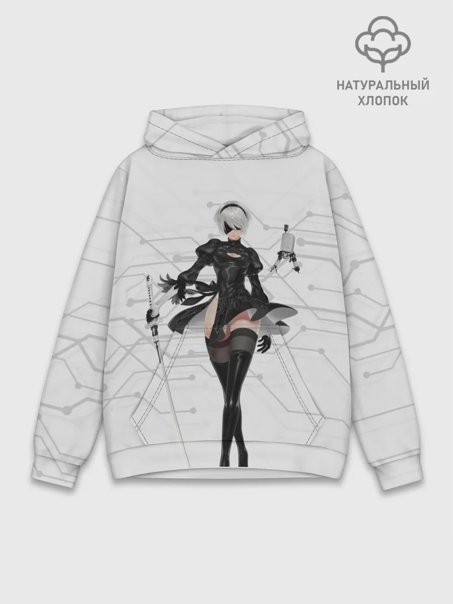 Худи мужской база хлопок / NieR Automata 1