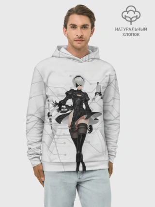 Худи мужской база хлопок / NieR Automata 1