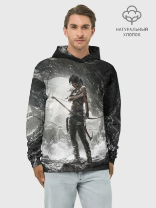 Худи мужской база хлопок / Tomb Raider