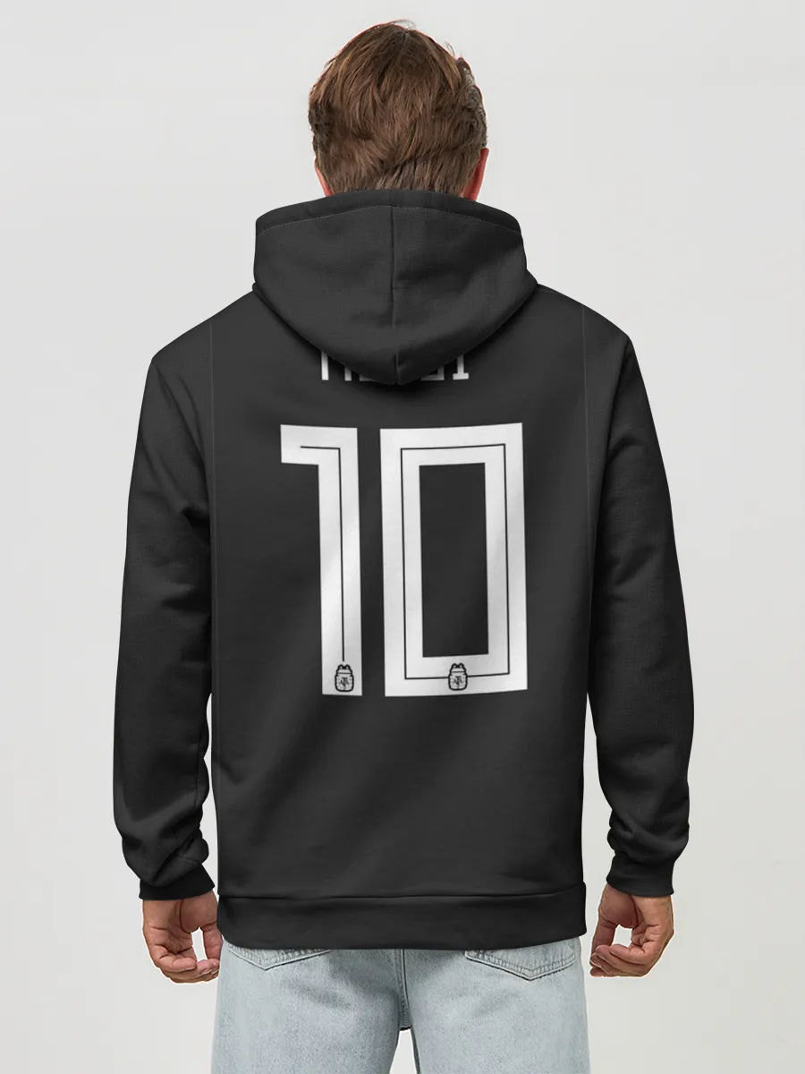 Худи мужской база хлопок / Месси ЧМ 2018 гостевая