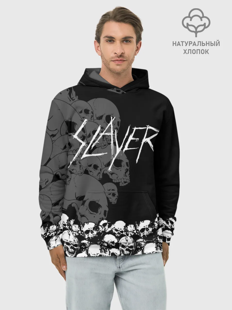 Худи мужской база хлопок / Slayer Black
