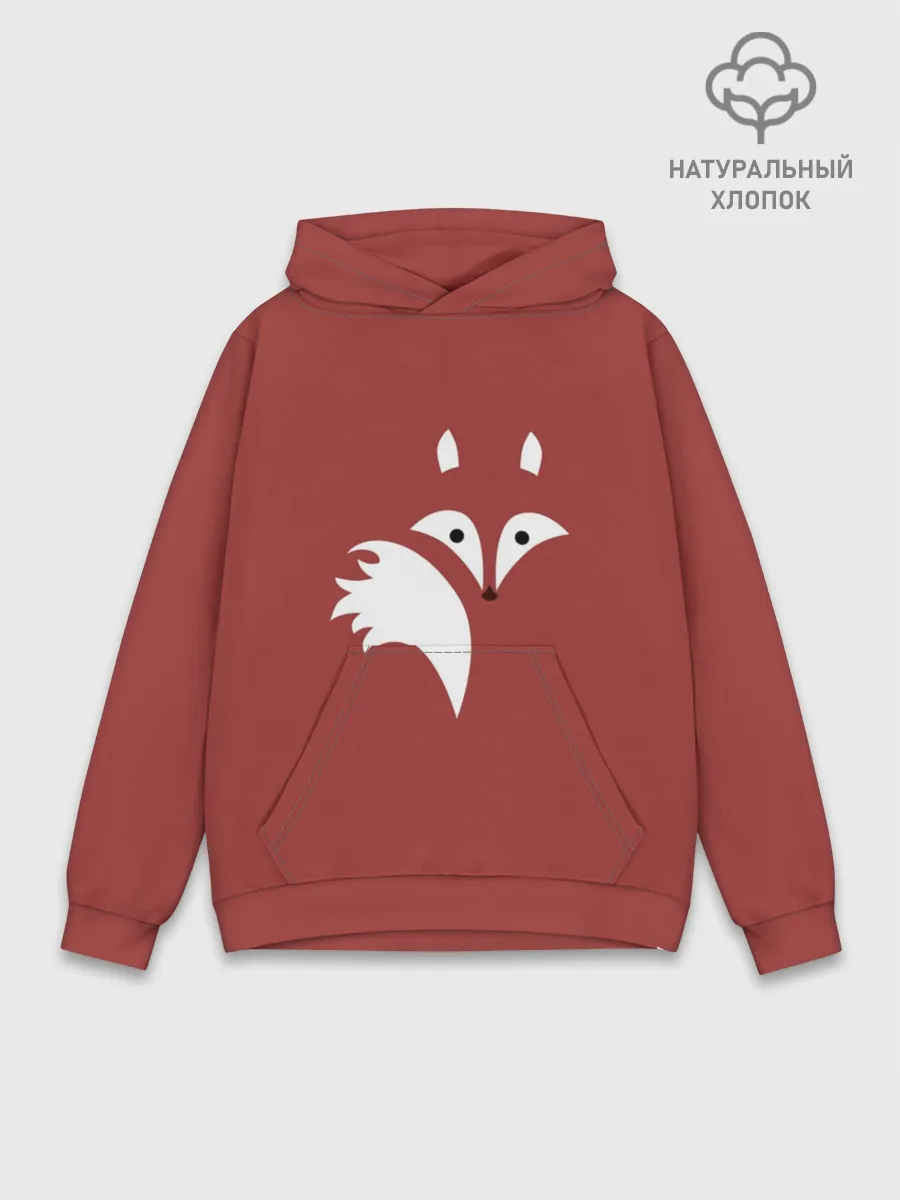Худи мужской база хлопок / Абстрактная лиса