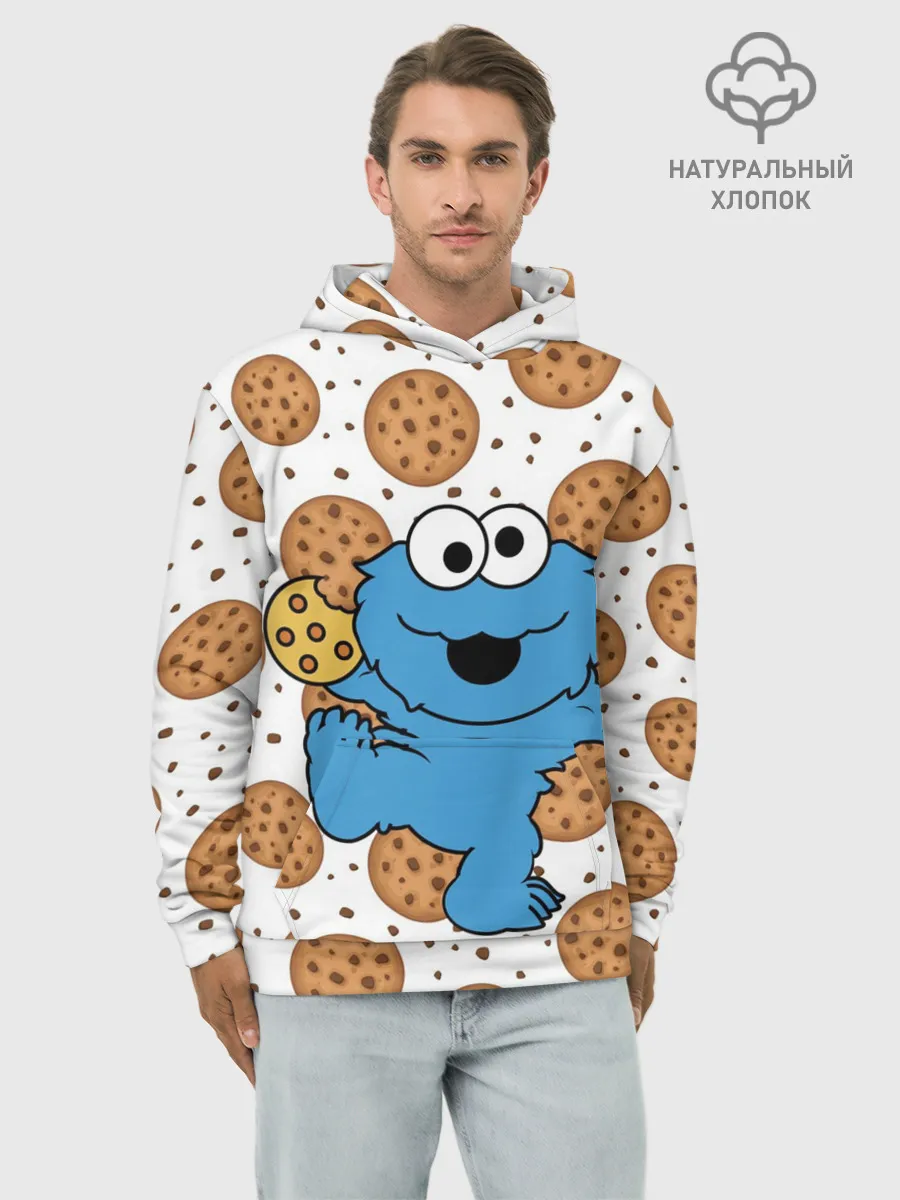 Худи мужской база хлопок / Cookie monster