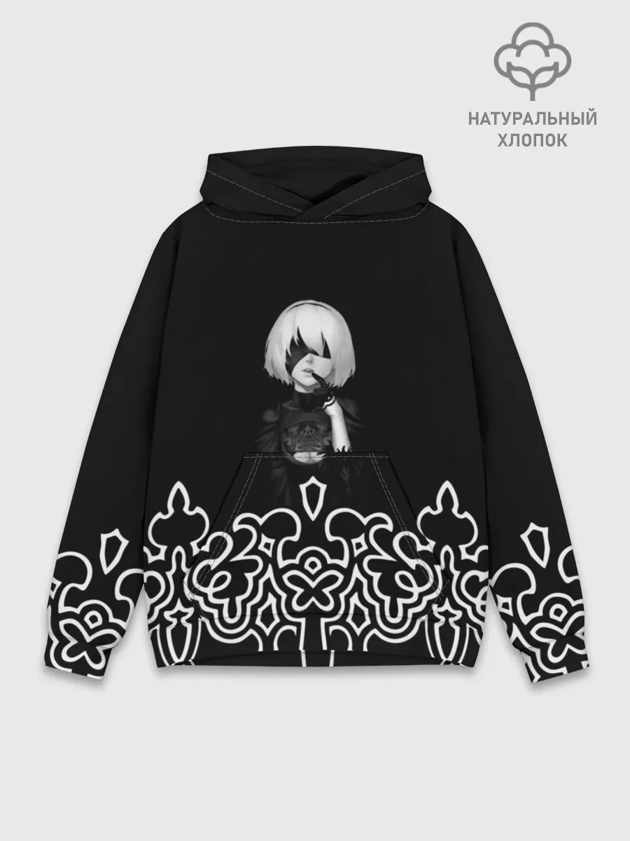 Худи мужской база хлопок / NieR Automata