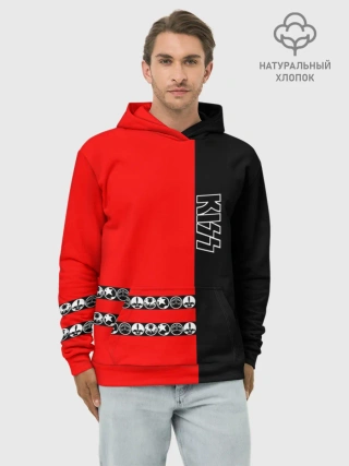 Худи мужской база хлопок / Kiss