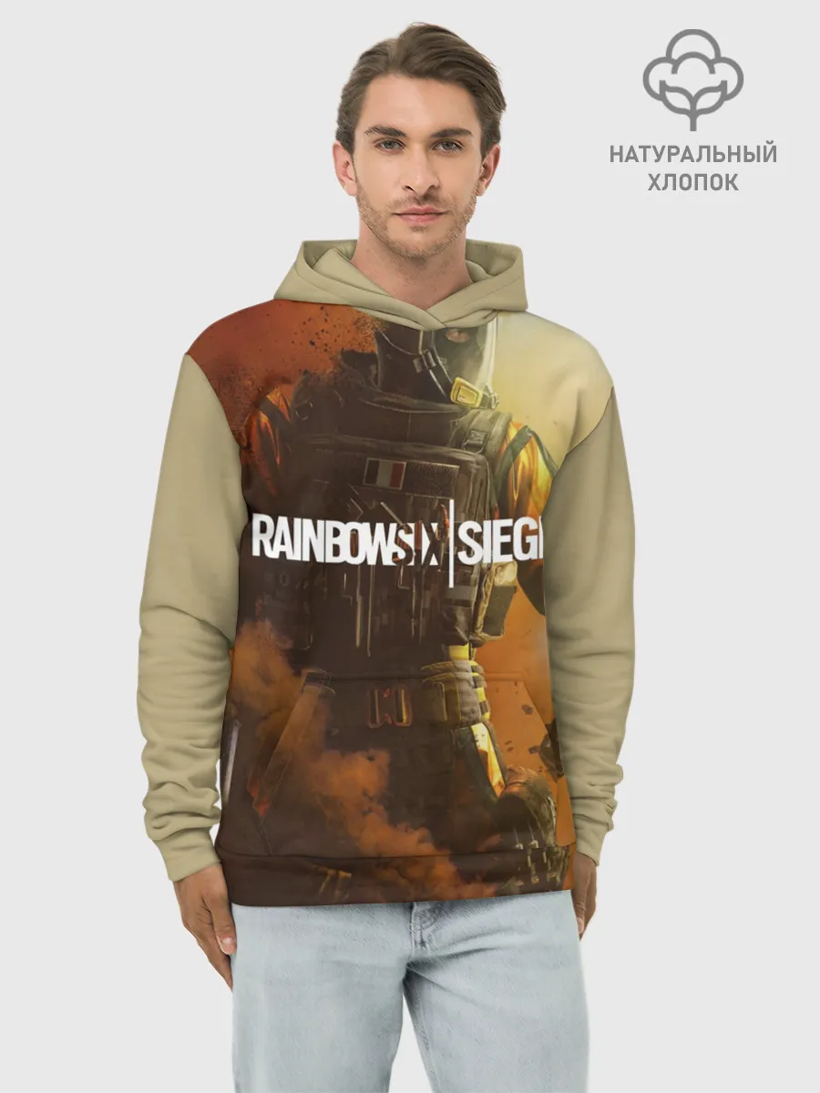 Худи мужской база хлопок / RAINBOW SIX SIEGE OUTBREAK